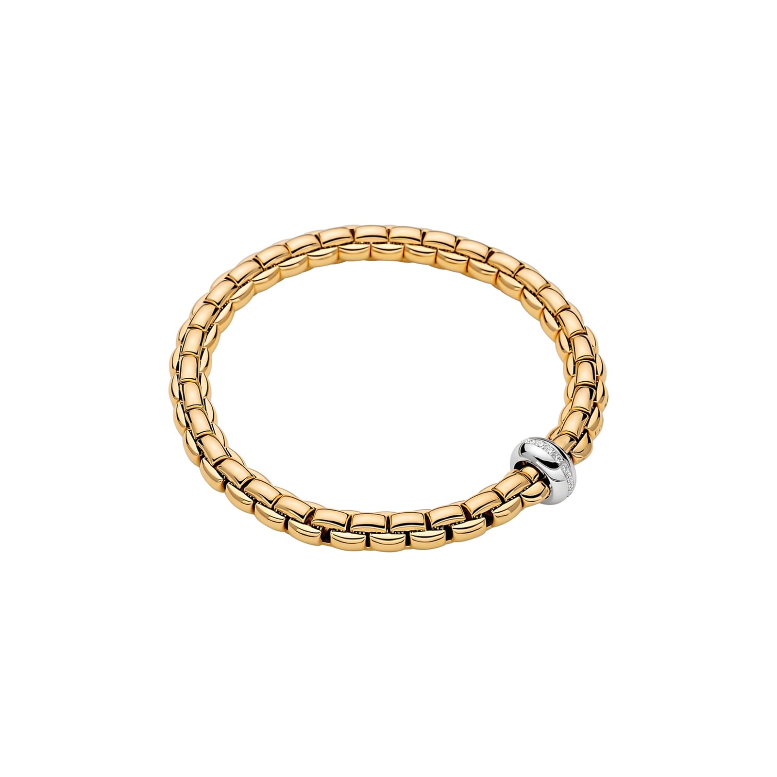 18ct Yellow Gold Eka Flex'it 0.13ct Diamond Bracelet