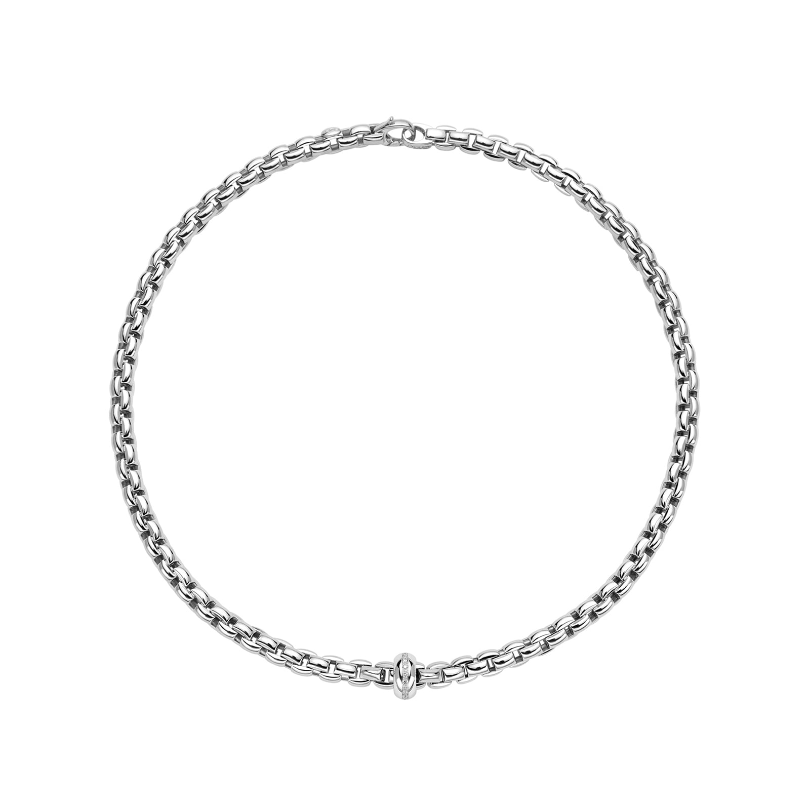 18ct White Gold Eka Flex'it 0.13ct Diamond Necklace