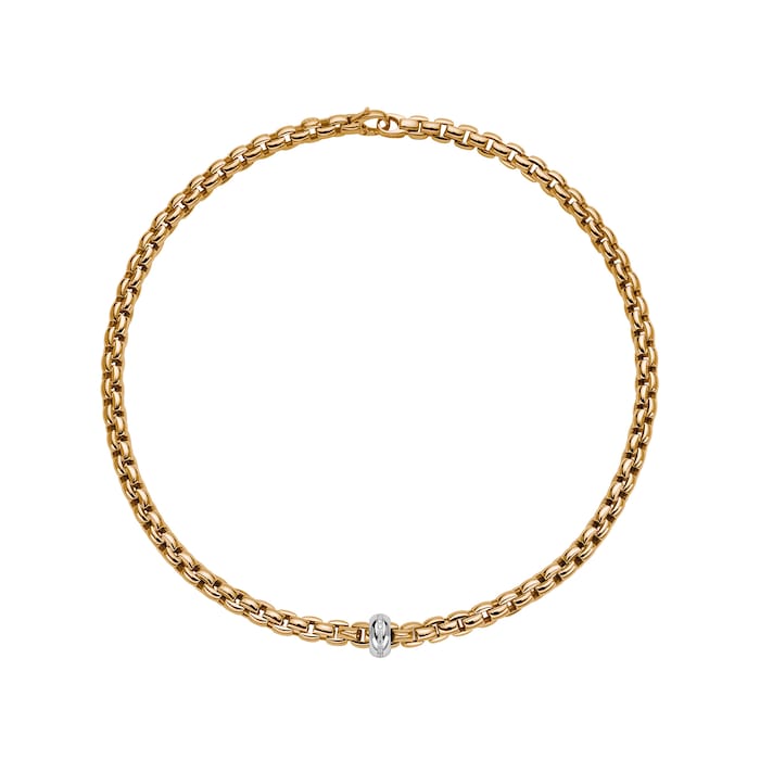 FOPE 18ct Yellow Gold Eka Flex'it 0.13ct Diamond Necklace