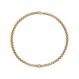 FOPE 18ct Yellow Gold Eka Flex'it 0.13ct Diamond Necklace