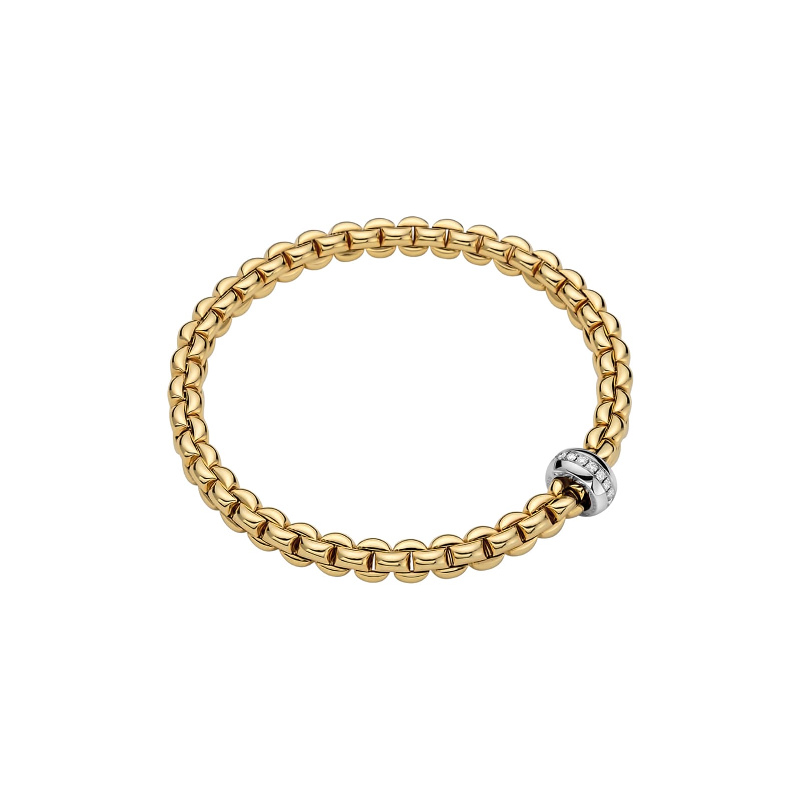 18ct Yellow Gold Eka Flex'it 0.15ct Diamond Bracelet