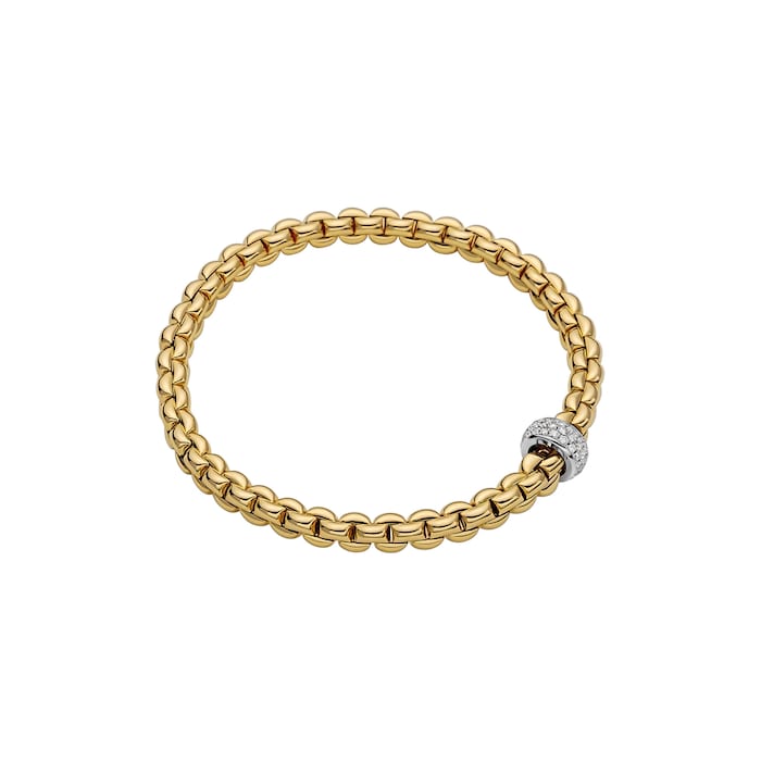 FOPE 18ct Yellow Gold Eka Flex'it 0.37ct Diamond Bracelet