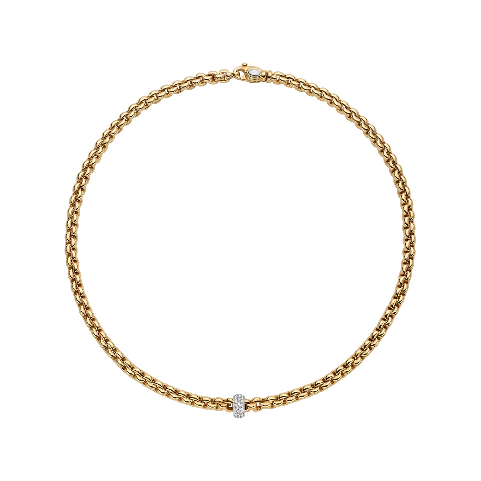 FOPE 18ct Yellow Gold Eka Flex'it 0.37ct Diamond Necklace