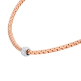 FOPE 18ct Rose Gold Eka Tiny 0.19ct Diamond Necklace