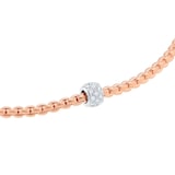 FOPE 18ct Rose Gold Eka Tiny 0.19ct Diamond Necklace