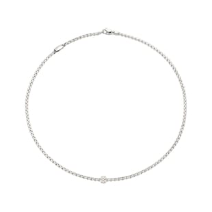 FOPE 18ct White Gold Eka Tiny 0.19ct Diamond Necklace