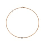 FOPE 18ct Rose Gold Eka Tiny 0.19ct Black Diamond Necklace