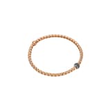 FOPE 18ct Rose Gold Eka Flex'it 18ct 0.20ct Black Diamond Bracelet