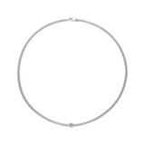 FOPE 18ct White Gold Prima Flex'it 0.12ct Diamond Necklace