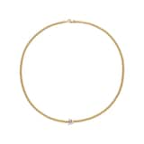 FOPE 18ct Yellow Gold Prima Flex'it 0.10ct Diamond Necklace