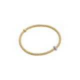 FOPE 18ct Yellow Gold Prima Flex'it 0.18ct Diamond Bracelet