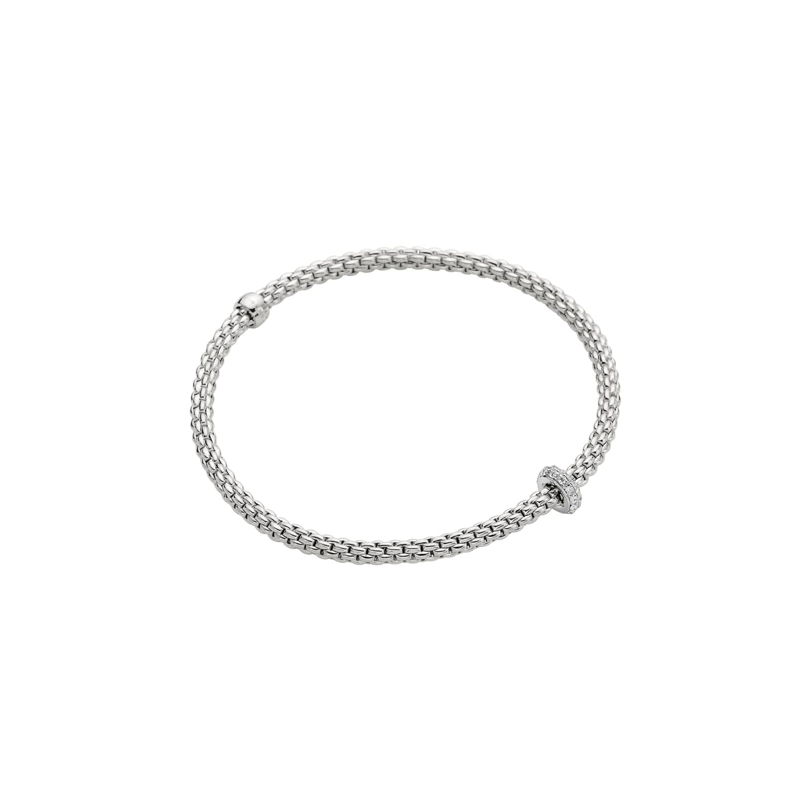 FOPE 18ct White Gold Prima Flex'it 0.18ct Diamond Bracelet
