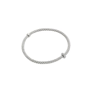 FOPE 18ct White Gold Prima Flex'it 0.18ct Diamond Bracelet