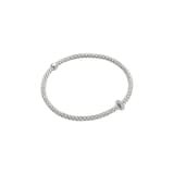 FOPE 18ct White Gold Prima Flex'it 0.18ct Diamond Bracelet