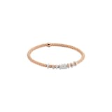 FOPE 18ct Rose Gold Prima Flex'it 0.15ct Diamond Bracelet