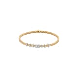 FOPE 18ct Yellow Gold Prima Flex'it 0.15ct Diamond Bracelet