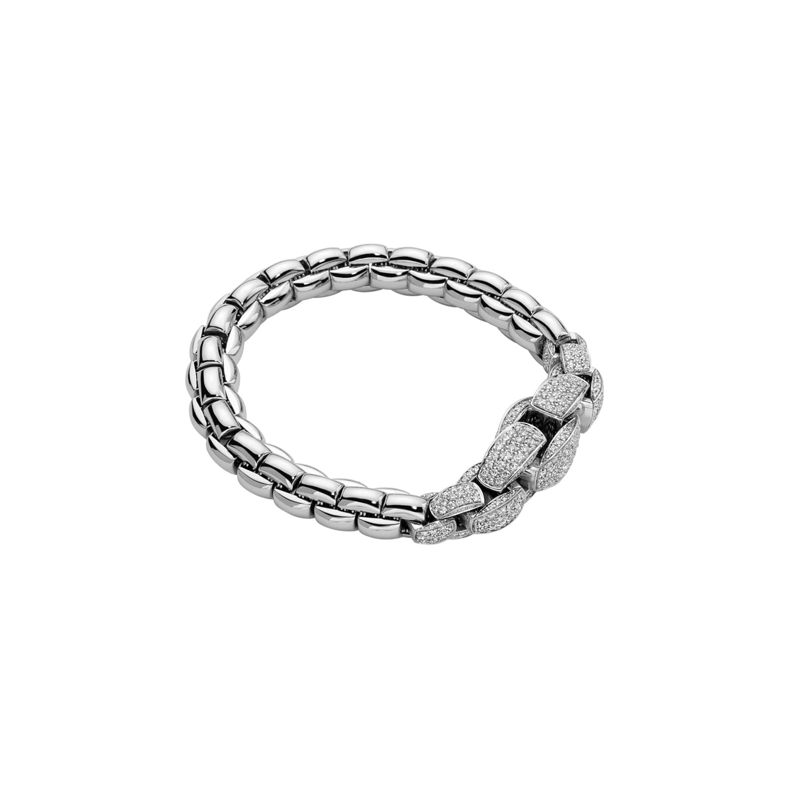 FOPE 18ct White Gold Eka Flex'it 3.77ct Diamond Bracelet