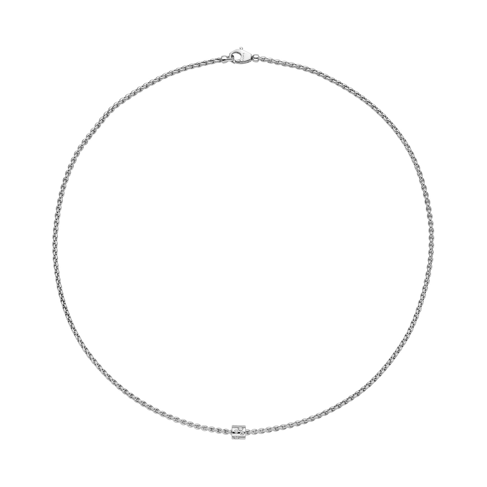 FOPE 18ct White Gold Aria 0.17ct Diamond Necklace