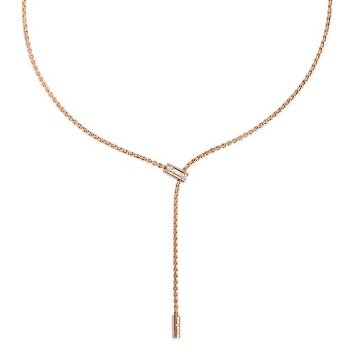 FOPE 18ct Rose Gold Aria 0.11ct Diamond Lariat Necklace