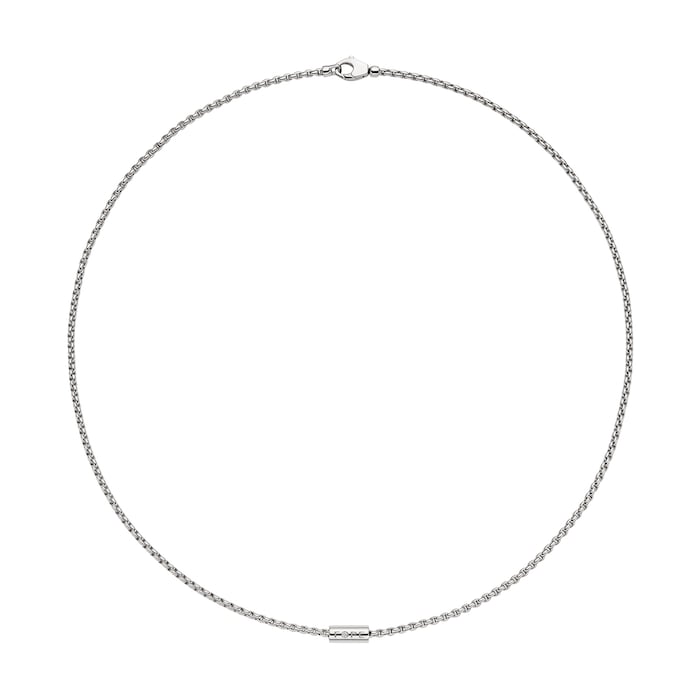 FOPE 18ct White Gold Aria 0.02ct Diamond Necklace