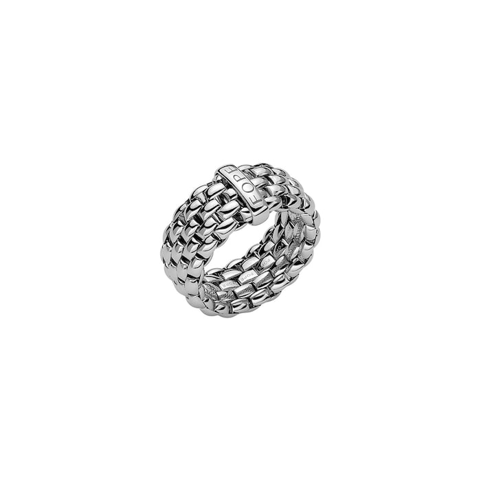 FOPE 18ct White Gold Essentials Flex'it Ring - Large