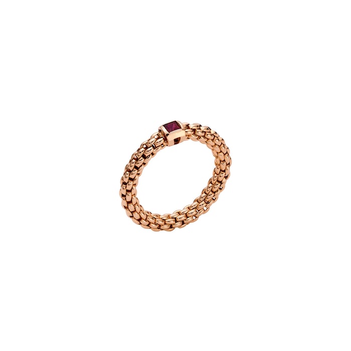 FOPE 18ct Rose Gold Souls Flex'it Ruby Ring - Large