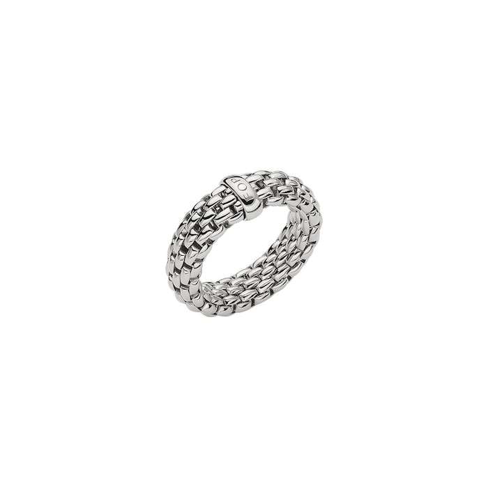 FOPE 18ct White Gold Essentials Flex'it Ring - Large