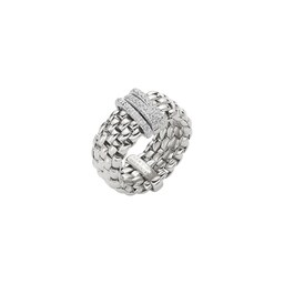 37251789 - 18ct White Gold Panorama Flex'it 0.23ct Diamond Ring - Large