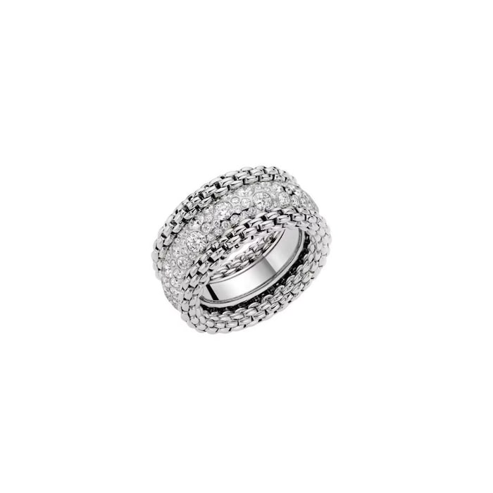 Fope 18ct White Gold Pave 2.98ct Diamond Bubble Ring