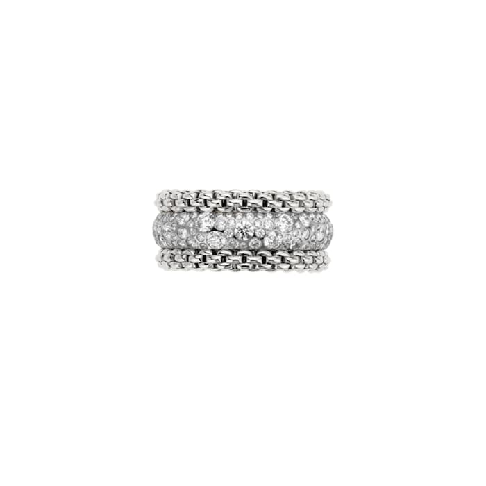 Fope 18ct White Gold Pave 2.98ct Diamond Bubble Ring