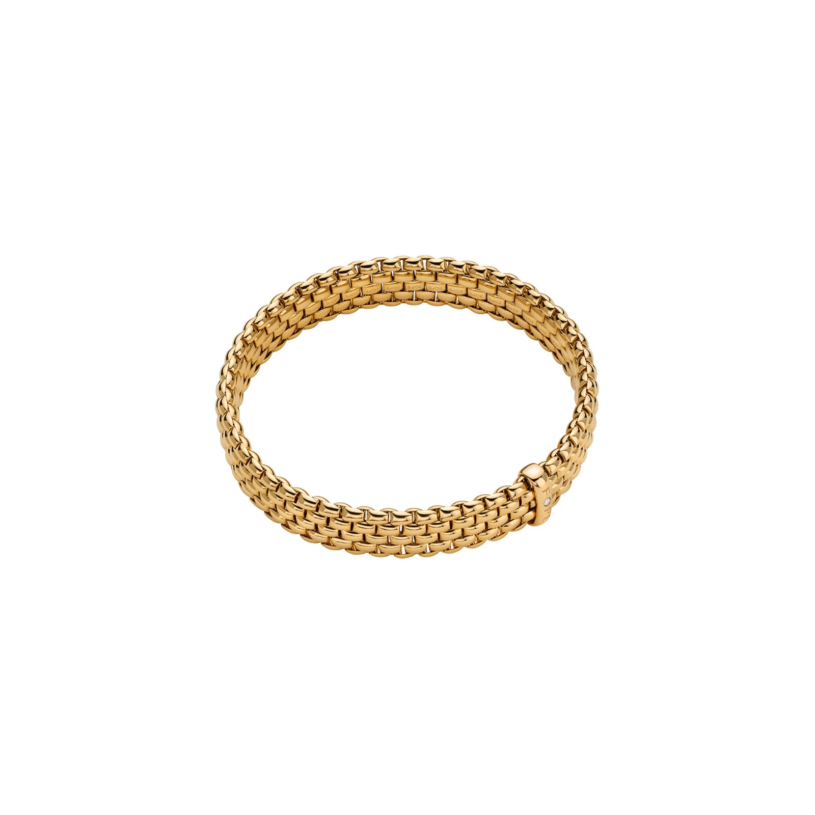 18ct Yellow Gold Panorama Flex'it 0.01ct Diamond Bracelet