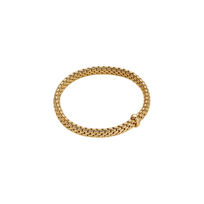 FOPE 18ct Yellow Gold Vendome Flex'it 0.01ct Diamond Bracelet