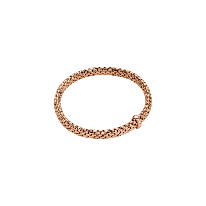 FOPE 18ct Rose Gold Vendome Flex'it 0.01ct Diamond Bracelet