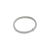 FOPE 18ct White Gold Vendome Flex'it 0.01ct Diamond Bracelet