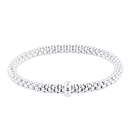 37251819 - 18ct White Gold Solo Diamond Medium Bracelet
