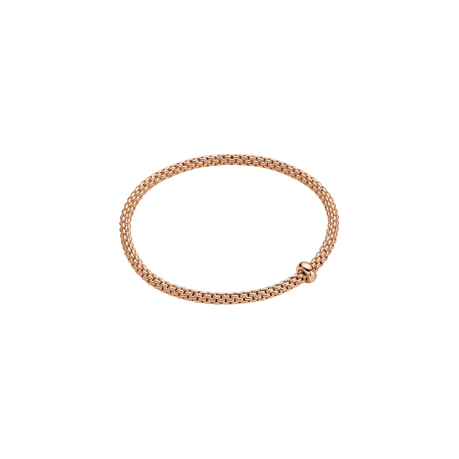 18ct Rose Gold Prima Flex'it 0.01ct Diamond Bracelet