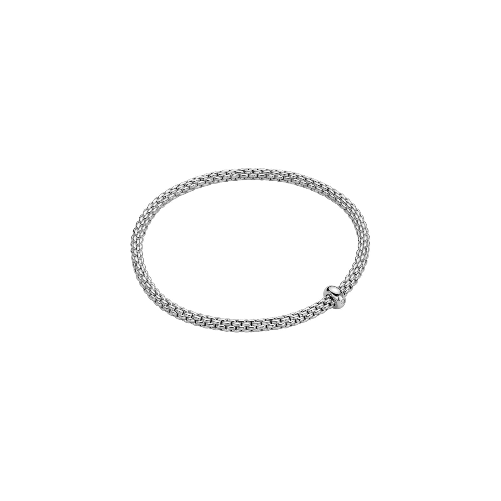 18ct White Gold Prima Flex'it 0.01ct Diamond Bracelet