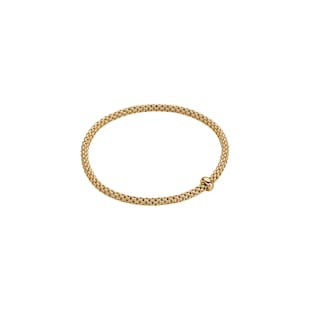 FOPE 18ct Yellow Gold Prima Flex'it 0.01ct Diamond Bracelet