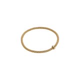 FOPE 18ct Yellow Gold Prima Flex'it 0.01ct Diamond Bracelet