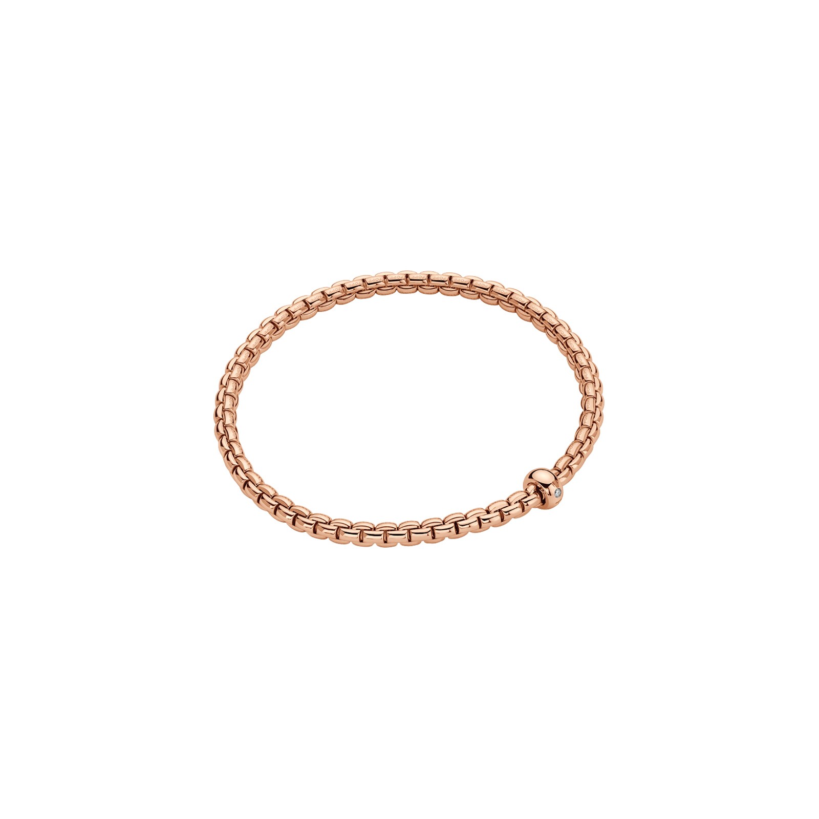 18ct Rose Gold Eka Flex'it 0.01ct Diamond Bracelet