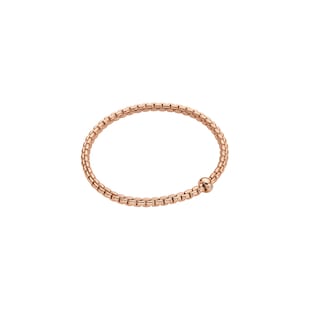 FOPE 18ct Rose Gold Eka Flex'it 0.01ct Diamond Bracelet