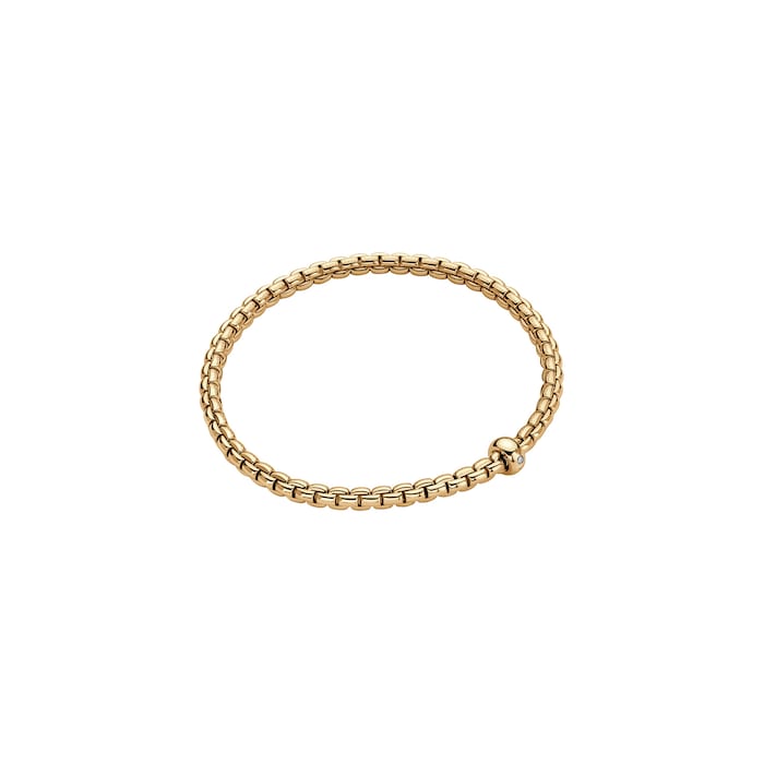 FOPE 18ct Yellow Gold Eka Flex'it Diamond Bracelet