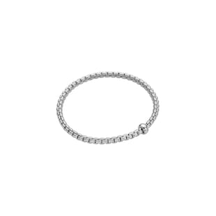 FOPE 18ct White Gold Eka Flex'it 0.01ct Diamond Bracelet
