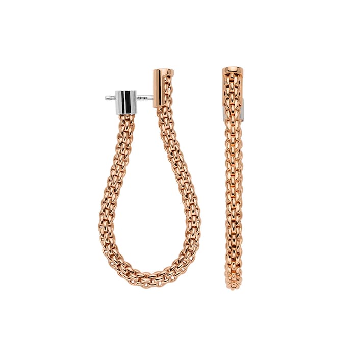 FOPE 18ct Rose Gold Essentials Flex'it Drop Earrings