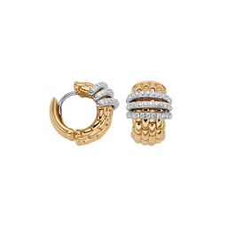 37251843 - 18ct Yellow Gold Panorama 0.46ct Diamond Hoop Earrings