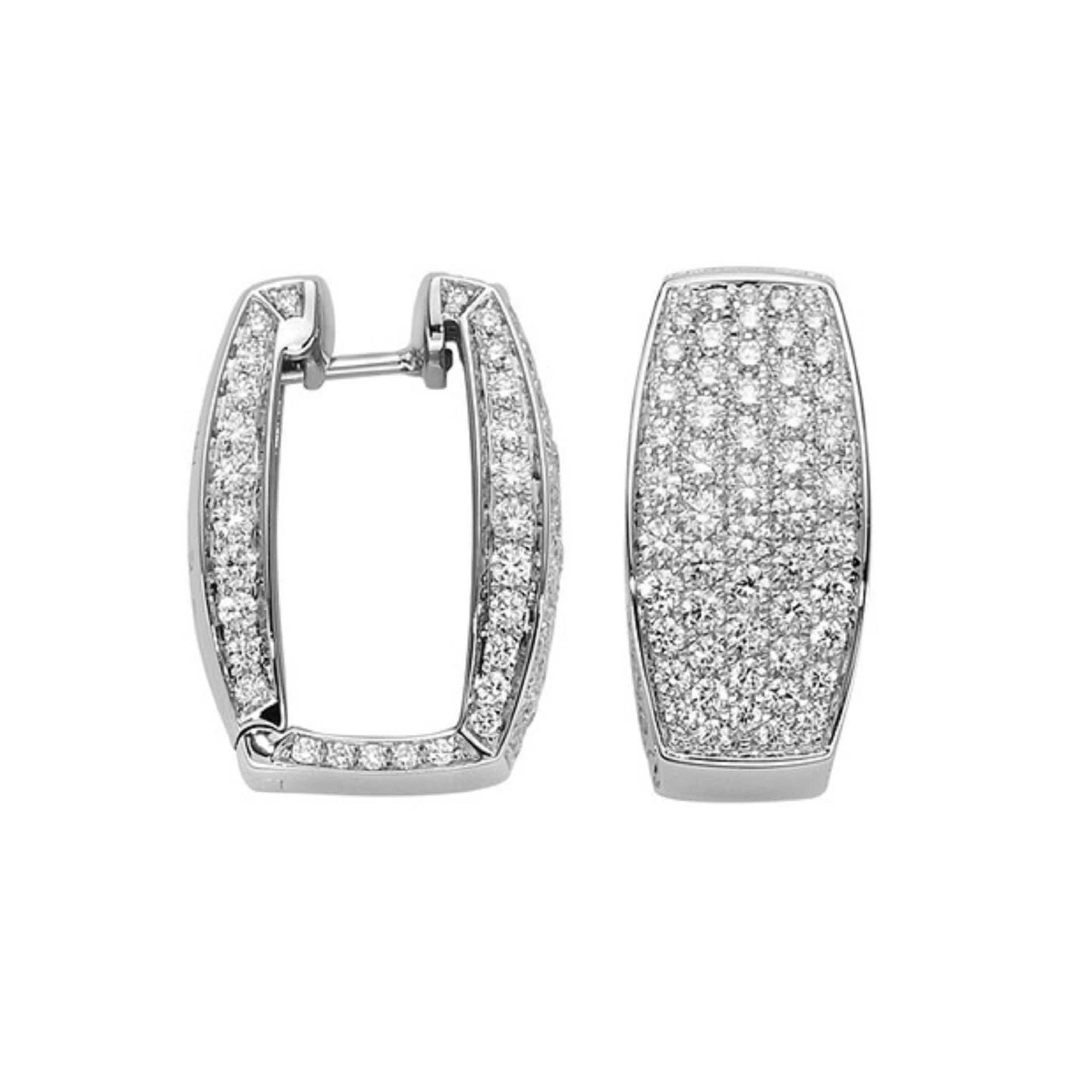 Fope 18ct White Gold Eka 2.70ct Pave Diamond Earrings