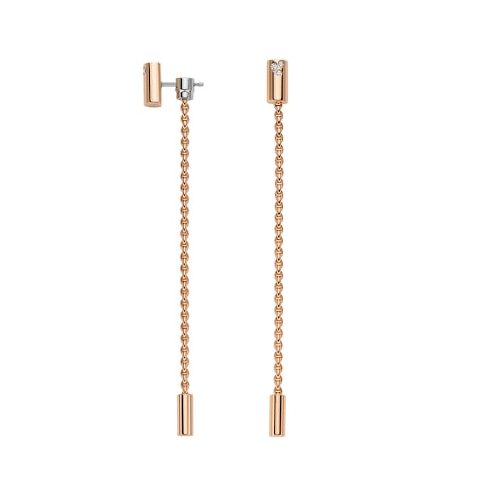 FOPE 18ct Rose Gold Aria 0.09ct Diamond Drop Earrings