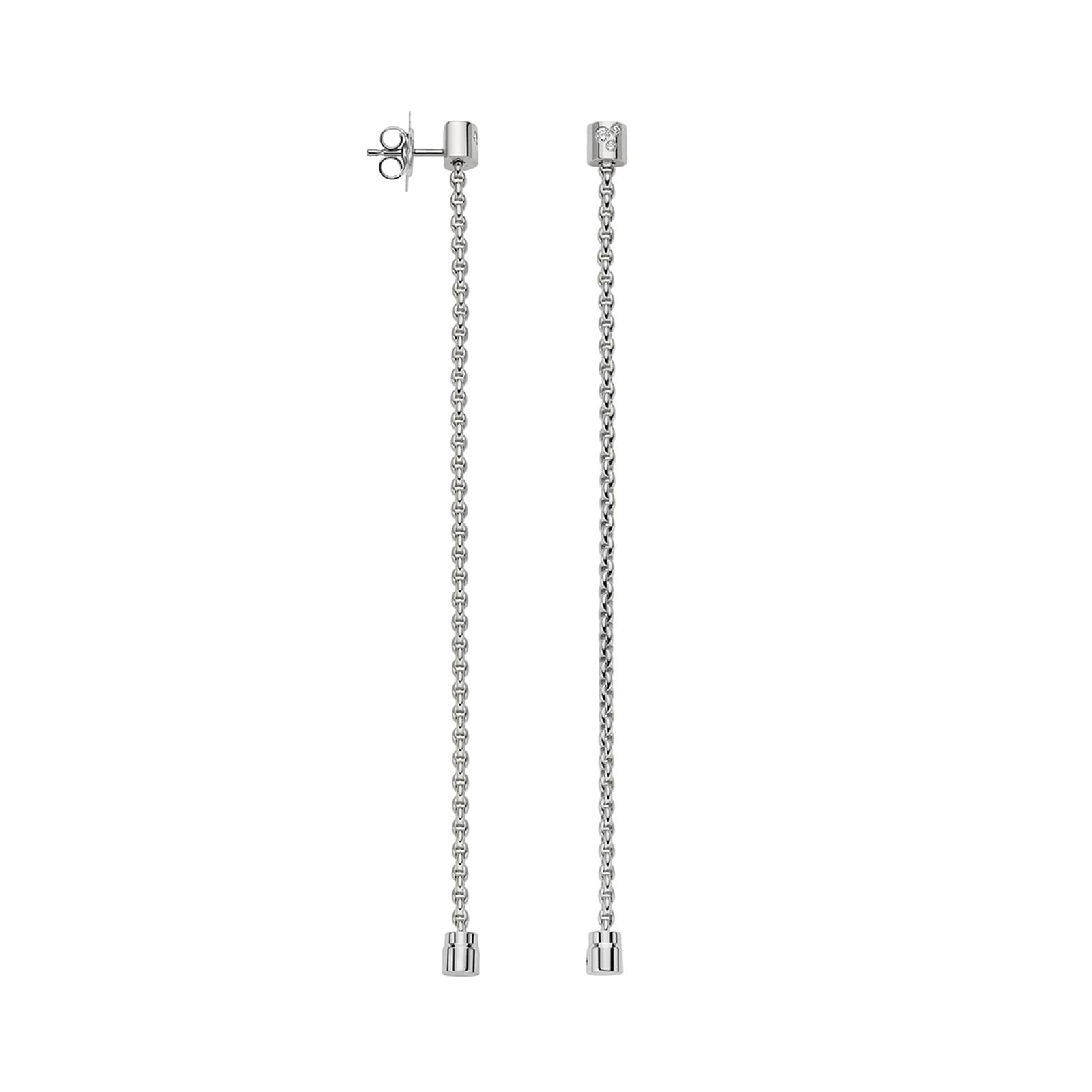 FOPE 18ct White Gold Aria Interchangeable 0.01ct Earrings