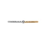 FOPE 18K White & Yellow Gold Flex'It EKA 0.01cttw Diamond Bracelet - Small