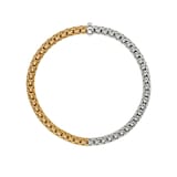 FOPE 18K White & Yellow Gold Flex'It Vendome 0.01cttw Diamond Bracelet - Medium